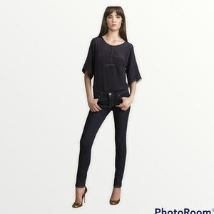 J BRAND x REVOLVE 910 Super Skinny Medium Dark Wash Mid Rise Jean,  Size 24